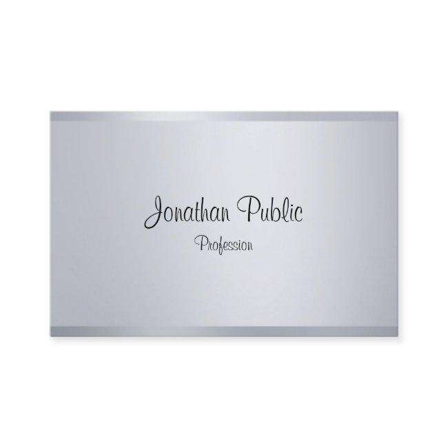 Silver Look Elegant Handwritten Script Template