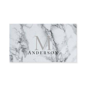 Silver Marble Masculine Double Monogram