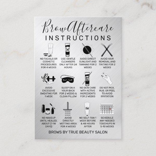 Silver Metallic Brows Aftercare Icon