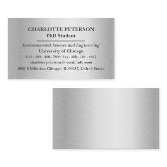 Silver Metallic PhD- Graduate Student