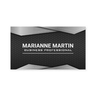 Silver Metallic Trim | Carbon Background
