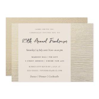 SILVER PEACH SKETCH STRIPED LINE CORPORATE EVENT INVITATION