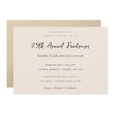 SILVER PEACH SKETCH STRIPED LINE CORPORATE EVENT INVITATION