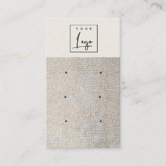 Silver Pearl Leather Texture 3 Earring Display