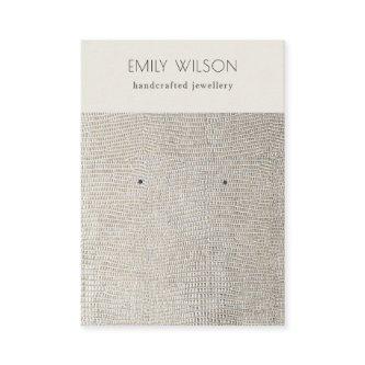 Silver Pearl Leather Texture Earring Display