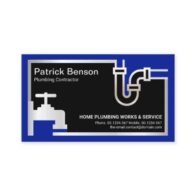 Silver Piping Blue Flood Waters Rising Plumber