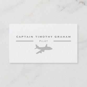 Silver Plane Icon, Flight Steward & Pilot