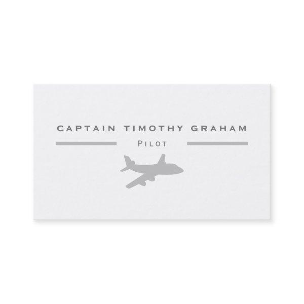 Silver Plane Icon, Flight Steward & Pilot