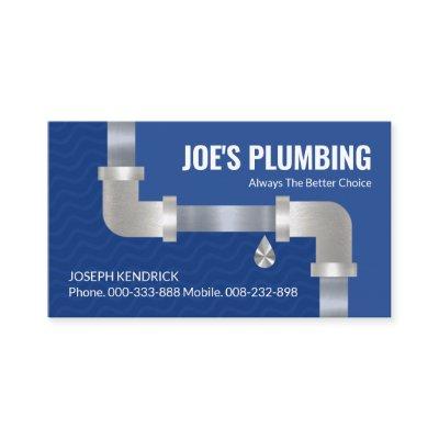 Silver Plumbing Pipe Blue Flood Waters Plumber