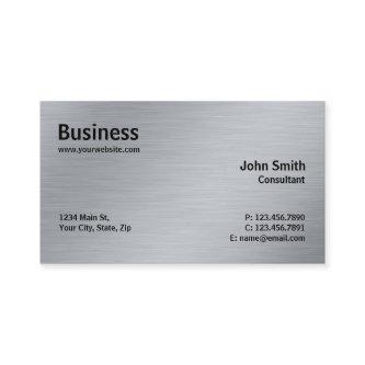 Silver Professional Elegant Metal Modern Plain