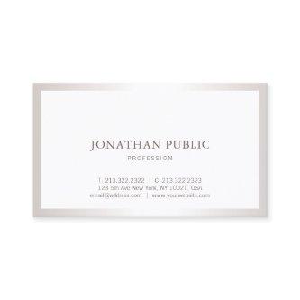 Silver Professional Plain Sleek Stylish Modern