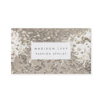 Silver Sequin Sequins Fashion Stylist