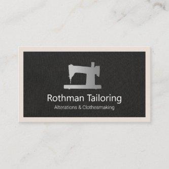 Silver Sewing Machine Tailor or  Seamstress Calling Card