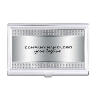 Silver Shiny Metallic Design-Stainless Steel Look  Holder