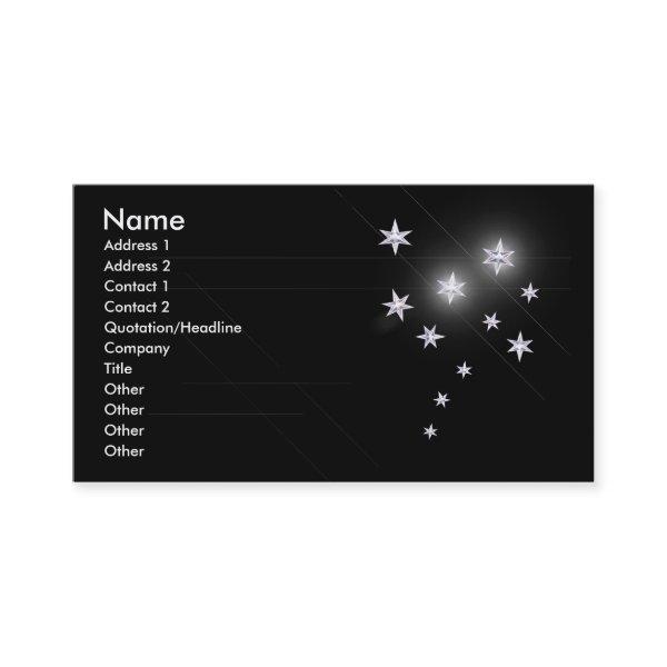 Silver Stars on Black