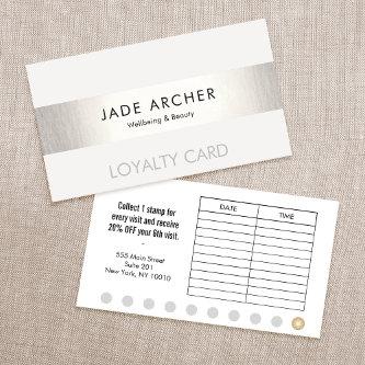 Silver Stripe Customer 10 Punch Salon Loyalty Card