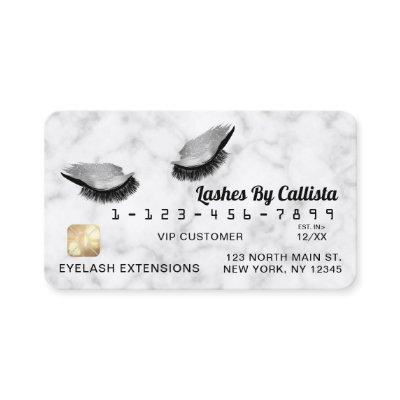 Silver White Gray Marble Glitter Lashes Credit