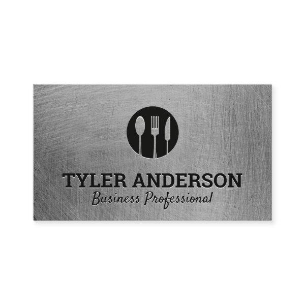 Silverware Logo | Metallic Brushed Texture
