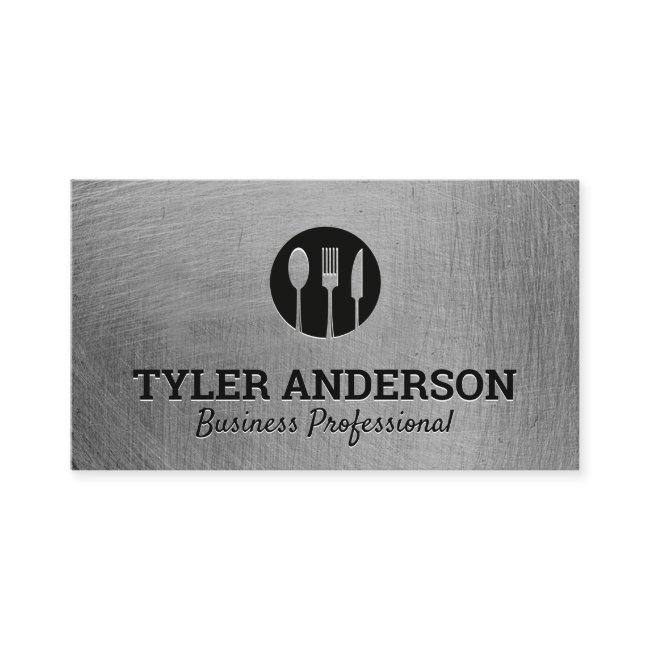 Silverware Logo | Metallic Brushed Texture
