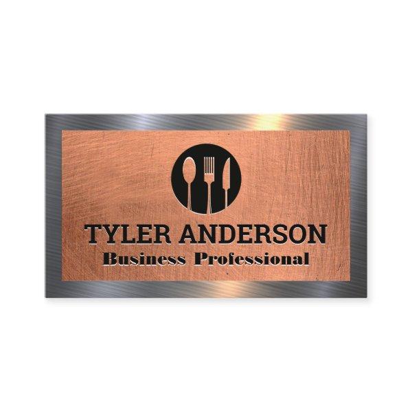 Silverware Logo | Metallic Copper Background