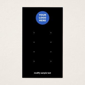 Simple Add Your Logo Multiple Earring Display Card