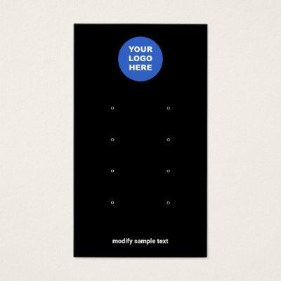 Simple Add Your Logo Multiple Earring Display Card
