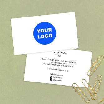 Simple Add Your Logo with Social Media Icons