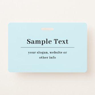 Simple and Elegant Text Template | Light Blue Badge