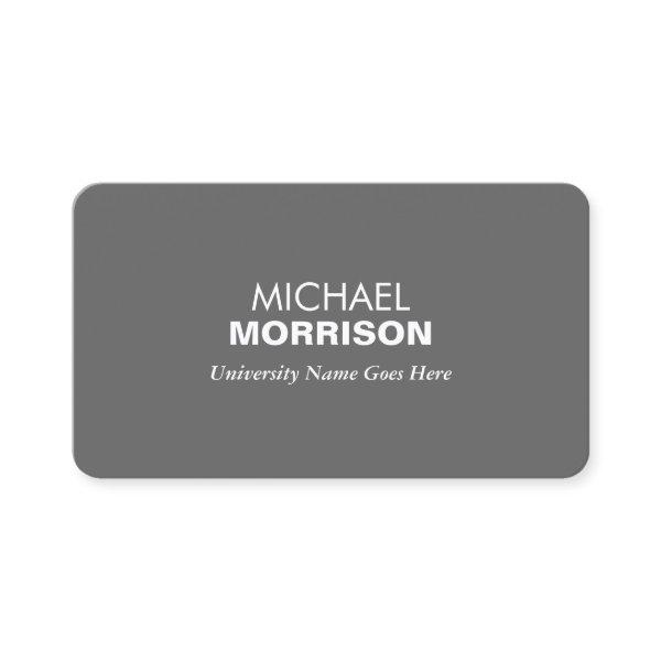 Simple and Modern Gray Graduate Student University Calling Card