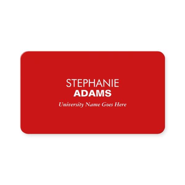 Simple and Modern Red Graduate Student University Calling Card