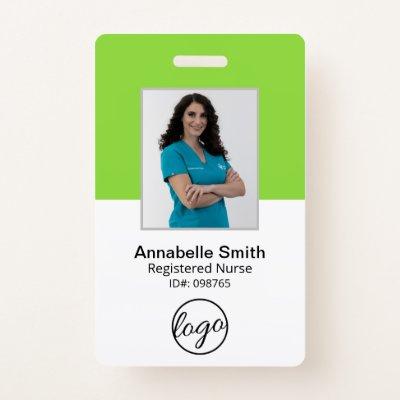 Simple Bar Code Photo Employee Badge