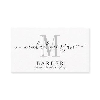 Simple Barber Hair Stylist Modern Script Business