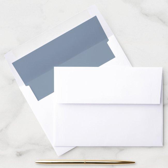 Simple Basic Minimalist Classic Modern Dusty Blue Envelope Liner