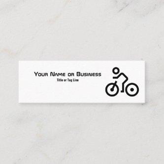 Simple Bike Symbol Black and White Bicycle Cyclist Mini