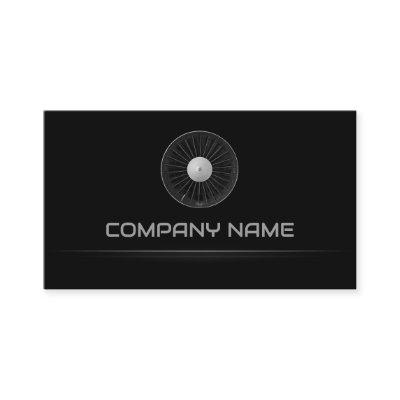 Simple Black Airplane Engine Airport Operations