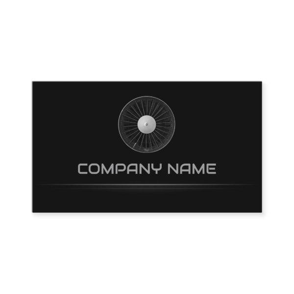 Simple Black Airplane Engine Airport Operations