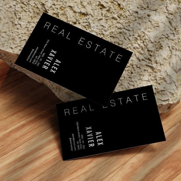 simple black and grey real estate