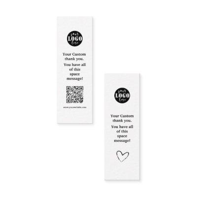 Simple Black And White Bookmark Card