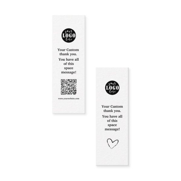 Simple Black And White Bookmark Card