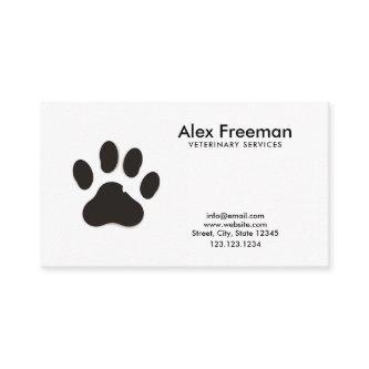 Simple Black and White Dog Paw Veterinary