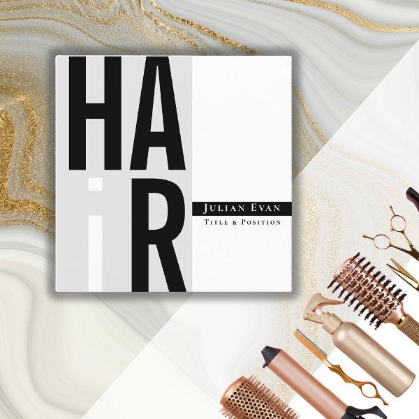 Simple Black and White Hairdresser