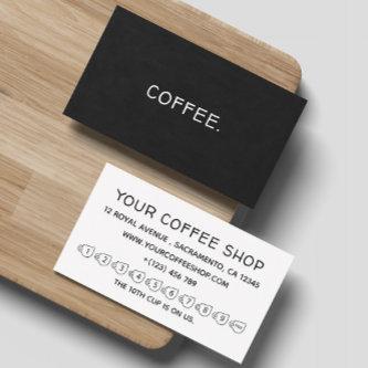 Simple Black And White Modern Coffee House