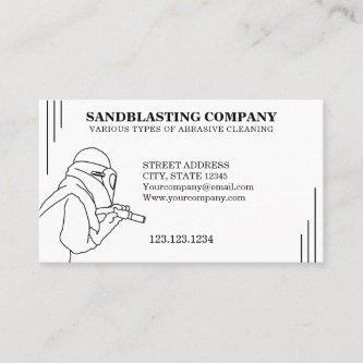 Simple Black and White Sandblasting Cleaning