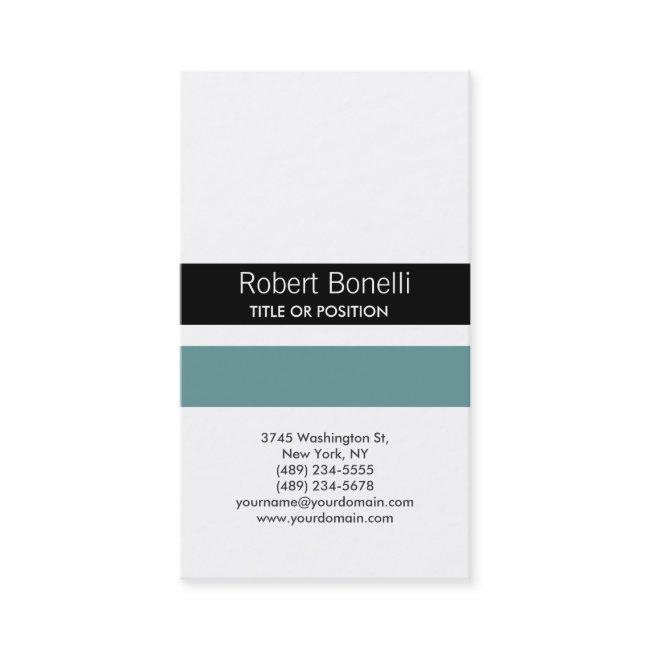 Simple Black Blue White Plain