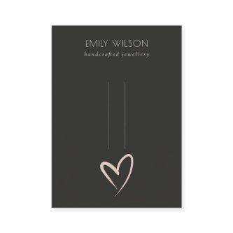 Simple Black Blush Heart Hairclips Pin Display