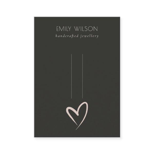 Simple Black Blush Heart Hairclips Pin Display