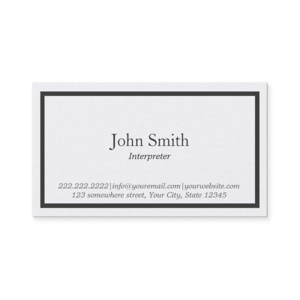 Simple Black Border Interpreter