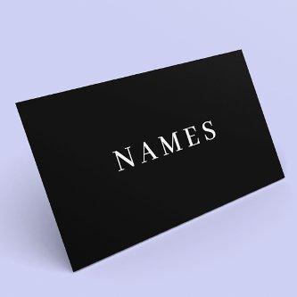 Simple Black Custom Add Your Name Elegant Appointment Card