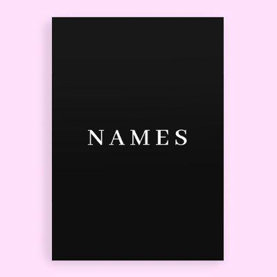 Simple Black Custom Add Your Name Elegant Holiday Card