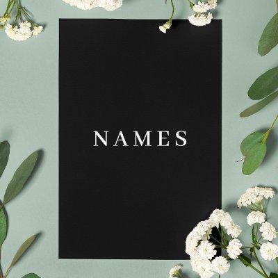Simple Black Custom Add Your Name Elegant Letterhead